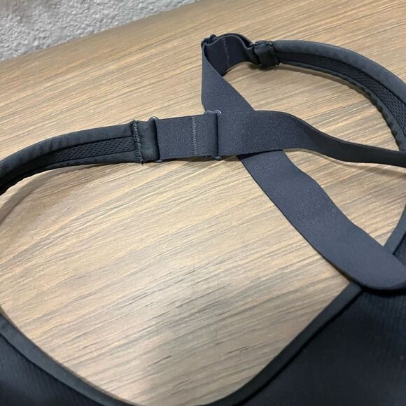 Victoria's Secret Sport Gray Mesh Adjustable Sports Racerback bra Cut Out L - Picture 7 of 8